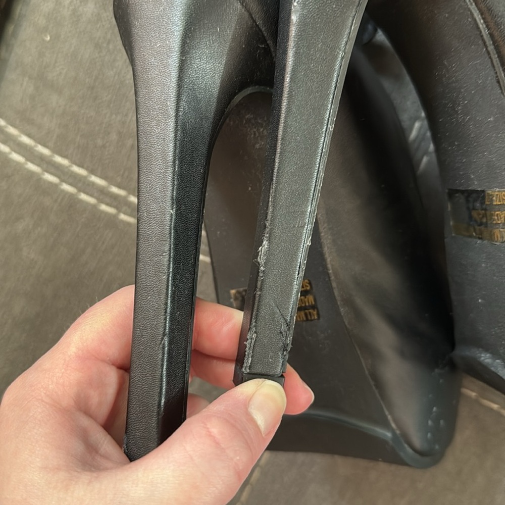 Charlotte Russe faux leather platform stiletto heels with adjustable straps - Picture 9 of 9